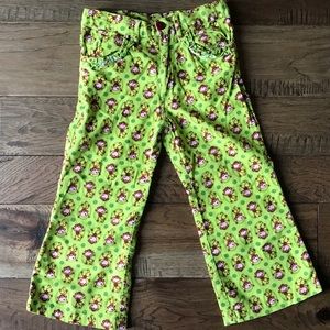 BAMBA KIDS Lime Green Monkey corduroys 3T